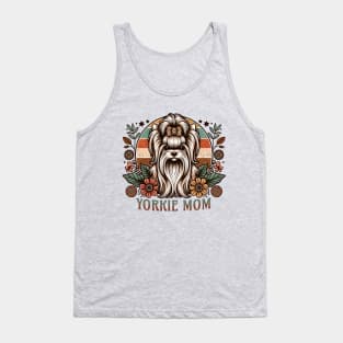 Yorkie Mom Boho Florals Dog Tank Top